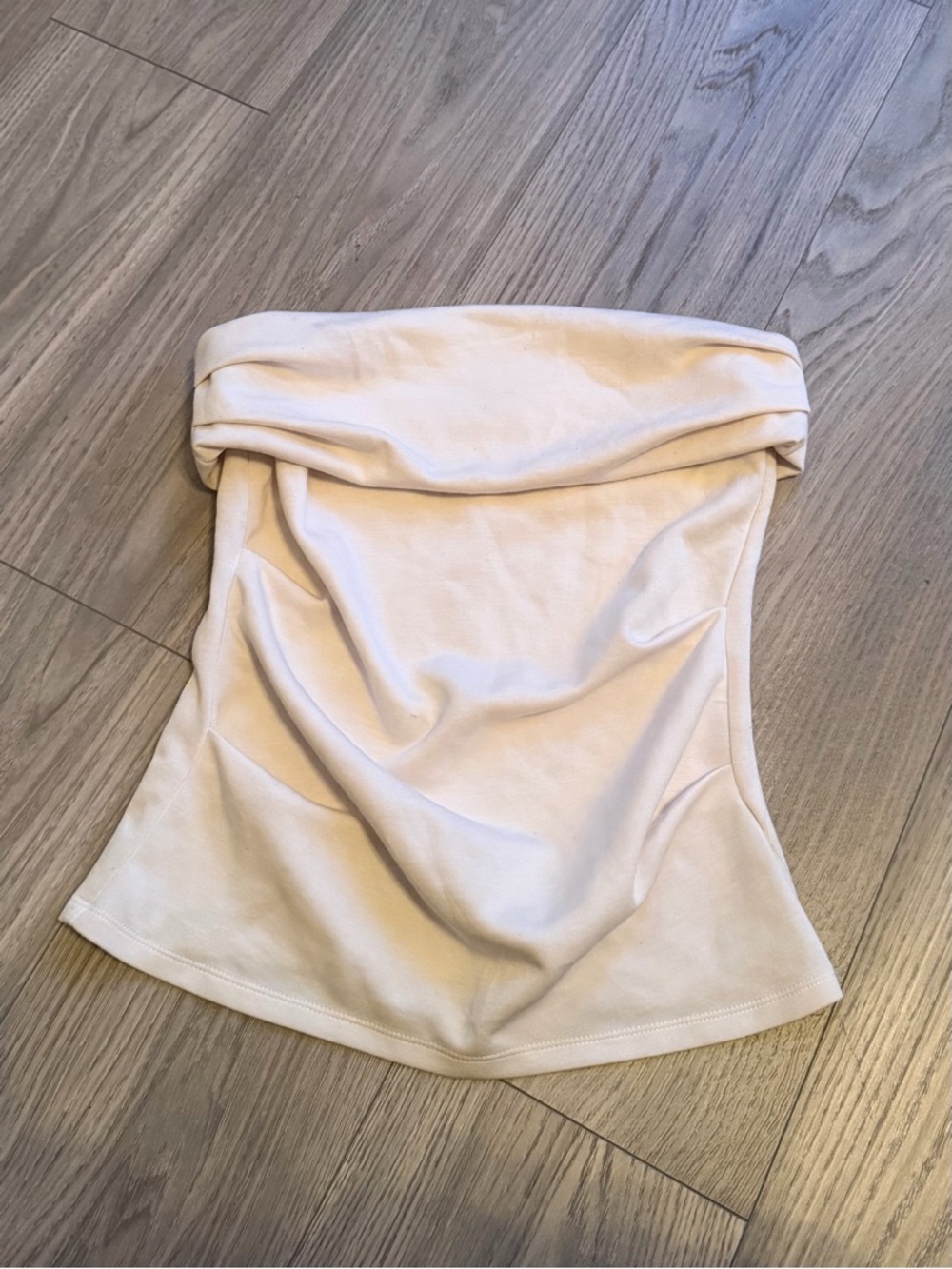 Emerson Lang Cream Foldover Tube Top – Size L
